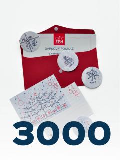Dárkový poukaz 3000Kč ve vánočním balení – červená obálka