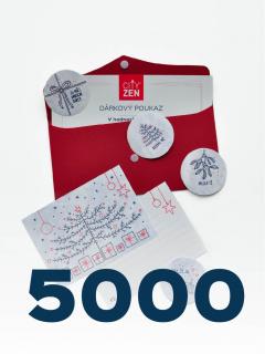 Dárkový poukaz 5000Kč ve vánočním balení – červená obálka