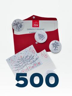 Dárkový poukaz 500Kč ve vánočním balení – červená obálka
