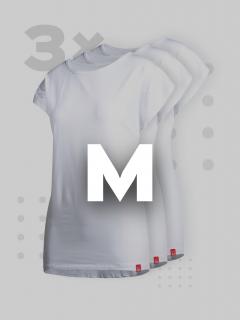 Triplepack bílých dámských triček ALTA - M