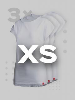 Triplepack bílých dámských triček ALTA - XS