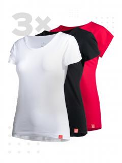 Triplepack dámských triček ALTA černá, bílá, červená