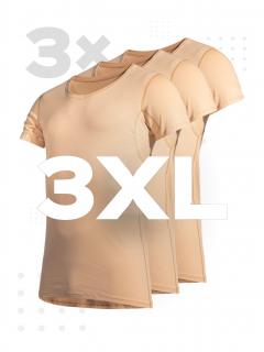 Triplepack pánské neviditelné tričko pod košili ARLON se zdvojeným podpažím - 3XL