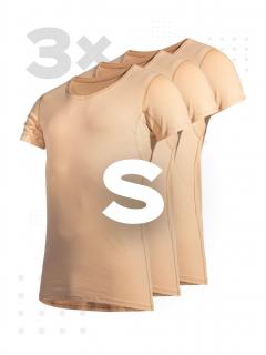 Triplepack pánské neviditelné tričko pod košili ARLON se zdvojeným podpažím - S