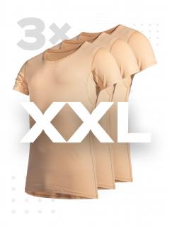 Triplepack pánské neviditelné tričko pod košili ARLON se zdvojeným podpažím - XXL