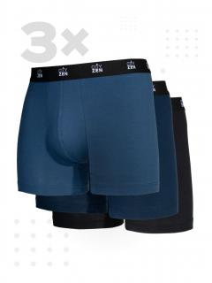 Triplepack pánských boxerek PUNO - navy, modrá, černá