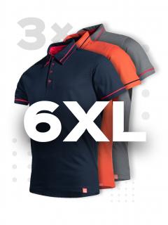 Triplepack pánských polokošil MASSY cihlová, navy, tmavě šedá - 6XL