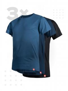 Triplepack pánských triček AGEN - navy, modrá, černá