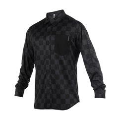 Shred Blouse Quickdry L/S, Black - L