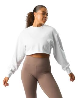 ICANIWILL Crop Top Nimble Cropped Crewneck White Barva: Bílá, Velikost: M