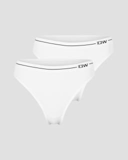 ICANIWILL Tanga Seamless 2 ks White Barva: Bílá, Velikost: S