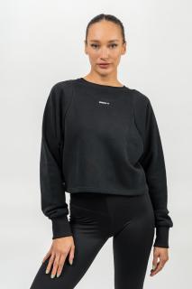 NEBBIA Elite Essentials Crop mikina Gym Spirit 483 Black Barva: Černá, Velikost: L