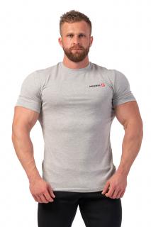 NEBBIA Essentials Tričko Minimalist Logo 291 Light Grey Barva: Světle šedá, Velikost: XL