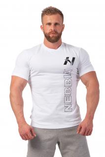 NEBBIA Essentials Tričko Vertical Logo 293 White Barva: Bílá, Velikost: L