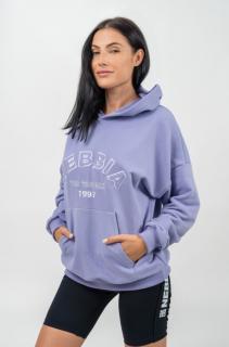 NEBBIA HERO N°3 Oversize mikina s kapucí GYM RAT 256 Lila Barva: Lila, Velikost: M