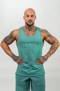NEBBIA Olympia Fitness tílko STRENGTH 714 Green Barva: Zelená, Velikost: L
