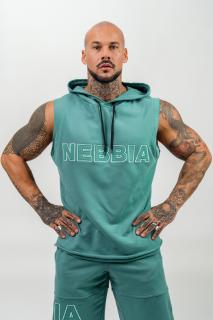 NEBBIA Olympia Mikina bez rukávů IRON BEAST 710 Green Barva: Zelená, Velikost: XL