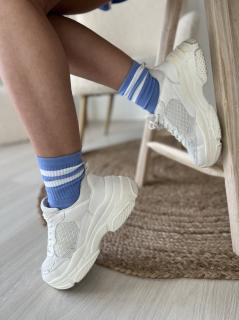ponožky modrá s pruhy Velikost: UNI
