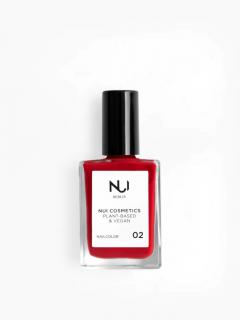 NUI Cosmetics Přírodní lak na nehty 02 RED 14 ml