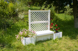 Zahradní lavice Kodaň Barva: Bílá