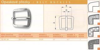 Opasková přezka (3573/25) vel. 25 Ponikl