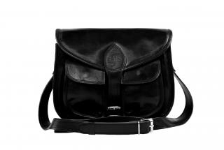 Dámská kožená kabelka černá DIJA - SAJO, řemeslná výroba