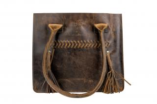 Dámská kožená kabelka hnědá PRIJA - SAJO, řemeslná výroba