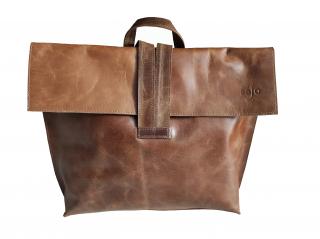 Dámská kožená kabelka hnědá ŠIVANI - SAJO, řemeslná výroba