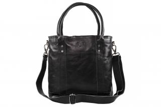 Dámská městská kožená taška černá LALITA - SAJO, řemeslná výroba
