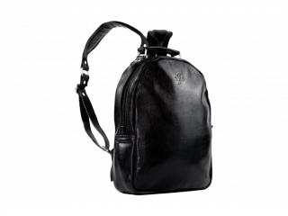 Dámský kožený batoh 7l černý DIMPLE - SAJO, řemeslná výroba