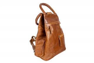 Dámský kožený batoh-taška 10,5l hnědý PINKI - SAJO, řemeslná výroba