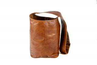 Velká dámská kožená taška hnědá SARIKA - SAJO, řemeslná výroba