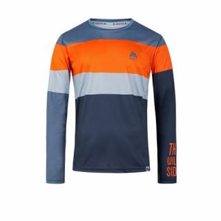 Běžecké triko COLORBLOK ORANGE Barva: Modrá, Velikost: S