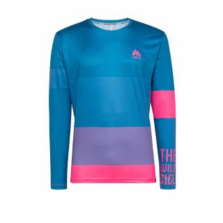Běžecké triko COLORBLOK PINK Barva: Modrá, Velikost: XL