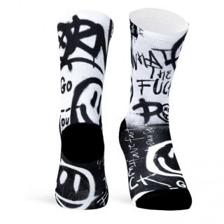 Ponožky ACID BLACK & WHITE Velikost: L-XL (EU 42-45)