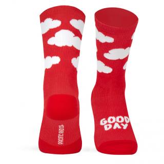 Ponožky CLOUDS RED Velikost: L-XL (EU 42-45)