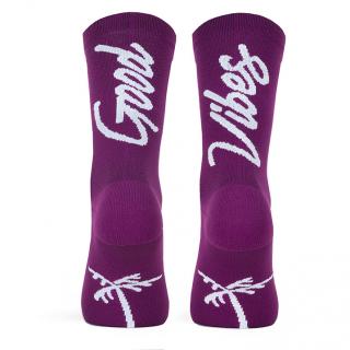 Ponožky GOOD VIBES Aubergine Velikost: L-XL (EU 42-45)