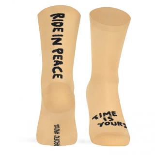 Ponožky RIDE IN PEACE Sand Velikost: L-XL (EU 42-45)