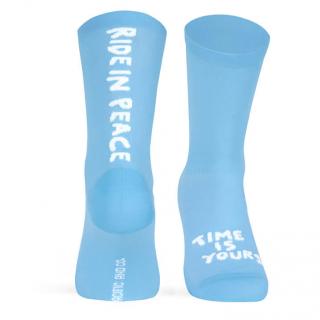 Ponožky RIDE IN PEACE Sky Velikost: L-XL (EU 42-45)