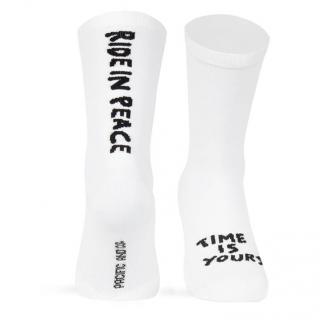 Ponožky RIDE IN PEACE White Velikost: S-M (EU 37-41)