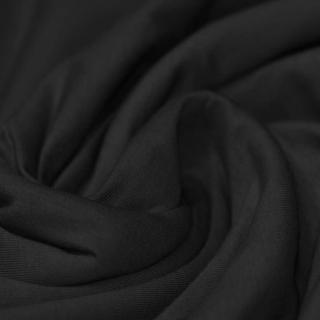 Bavlněný jednobarevný úplet - Černý 230g