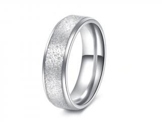 Dámský prsten s bočním zdobením z chirurgické oceli SR182 Průměr: Vel. 7 - 18 mm