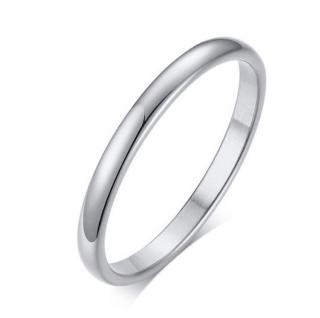 Decentní prsten Classic z chirurgické oceli - stříbrný SR175 Velikost: 10
