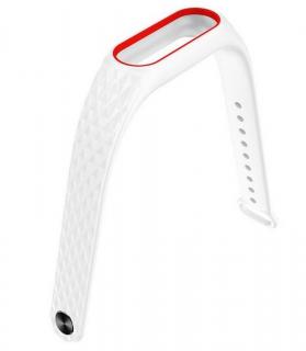 Náhradní řemínek fitness náramek Xiaomi/ Aligator M2- dvoubarevný SWB1 Barva: Bílá/Červená