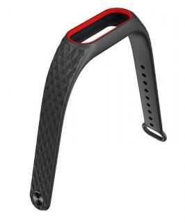 Náhradní řemínek fitness náramek Xiaomi/ Aligator M2- dvoubarevný SWB1 Barva: Černá/Červená