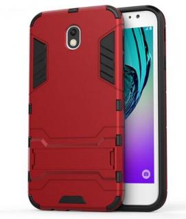 Pevný zadní kryt pro Samsung J7-2017 se stojánkem PZK6 Barva: Červená