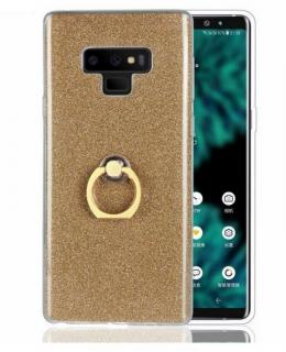 Silikonový lesklý zadní kryt pro Samsung Note 9 se stojánkem PZK17 Barva: Zlatá