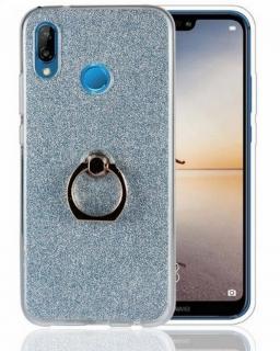 Silikonový lesklý zadní kryt se stojánkem pro Huawei Y5 2018 PZK53 Barva: Modrá