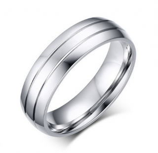 Stříbrný prsten z leštěné chirurgické oceli Decent SR000032 Velikost: 11