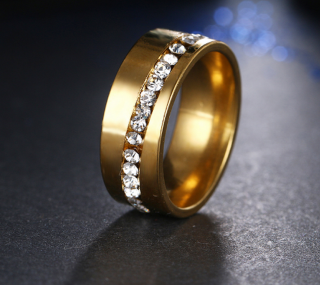 Zlatý prsten z chirurgické oceli se zirkony - Twisted style SR000041 Velikost: 10